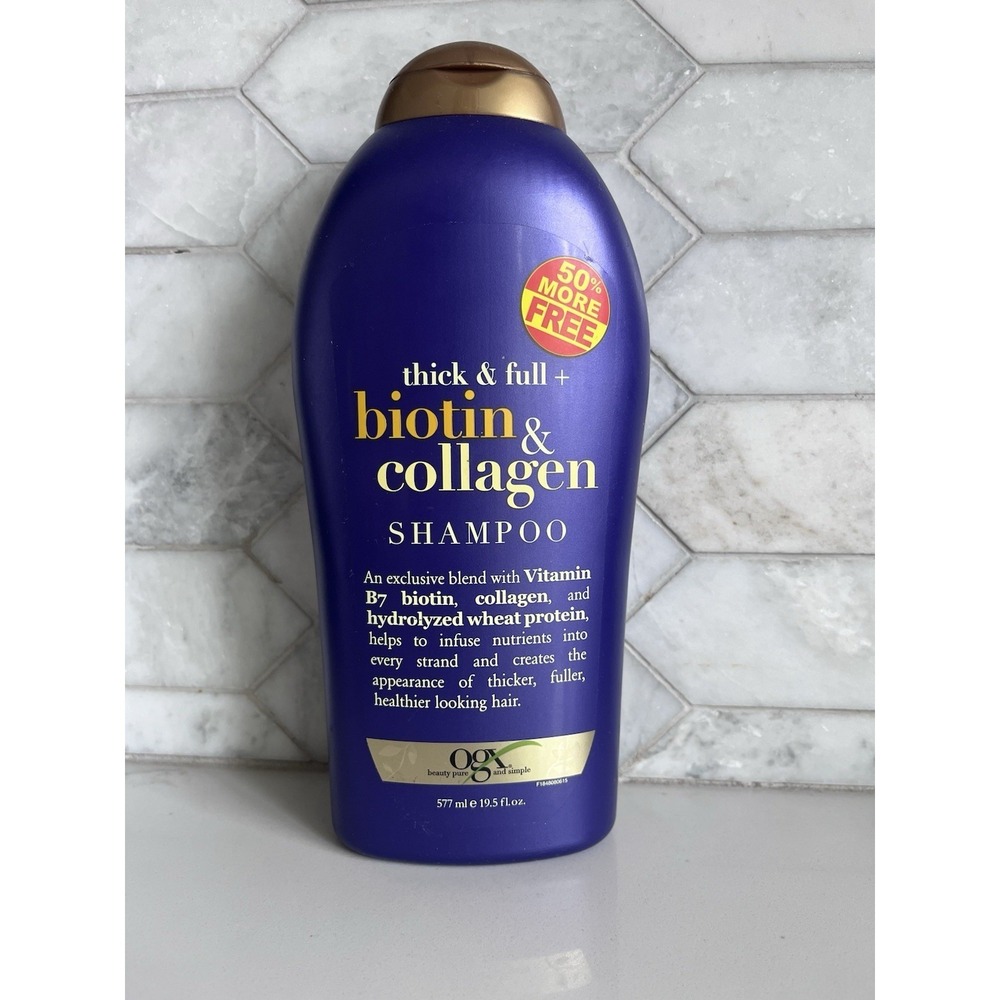 OGX Thick &‎ Full + Biotin & Collagen Shampoo Extra Large Size 19.5 OZ